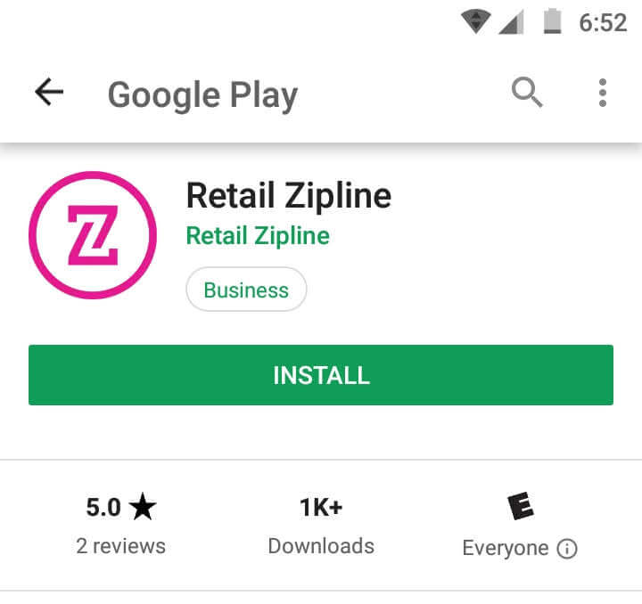 Zipline Android ap